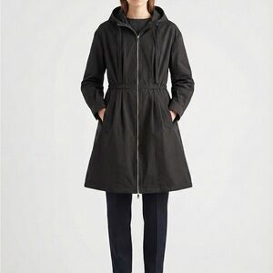 Prada Black Trench Coat with Hood
